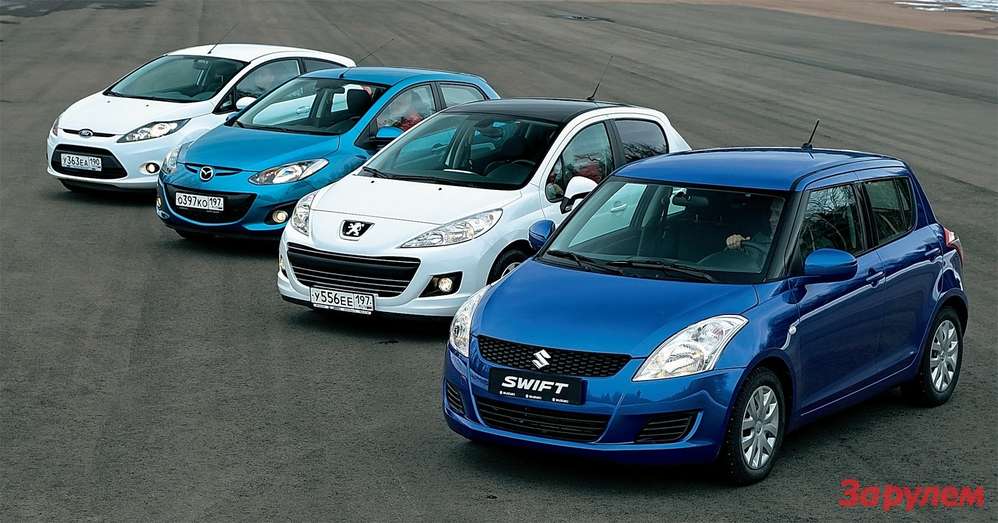Suzuki Swift, Peugeot 207, Mazda 2, Ford Fiesta