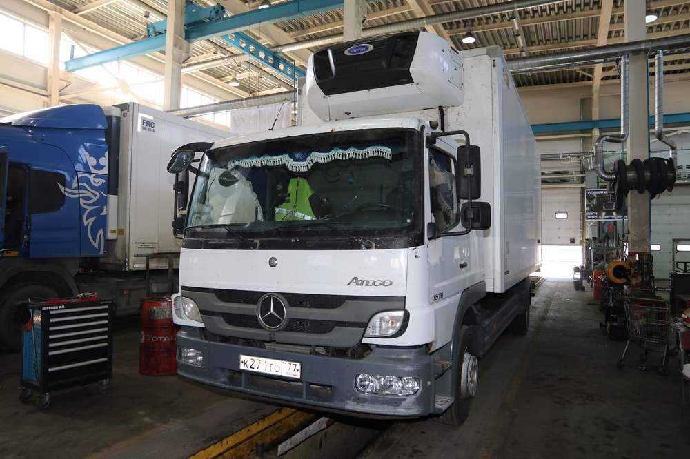 Mercedes-Benz Atego с начала ресурсных испытаний масла прошел 32 500 километров. Общий пробег машины составил 594 295 км.